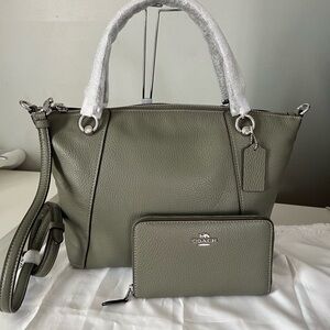 Coach Satchel And Matching Wallet Set